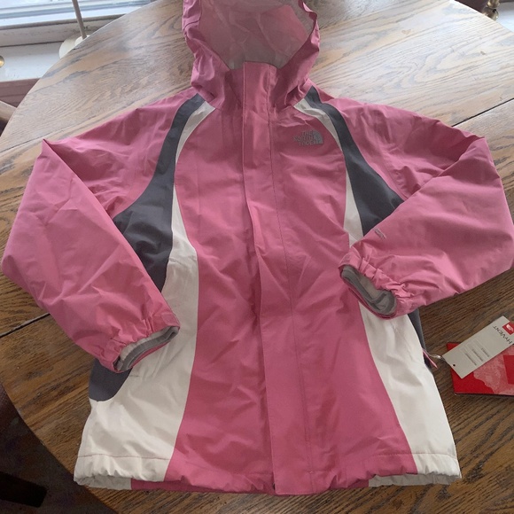 THE NORTH FACE waterproof breathable/utterly pink 3 in 1 hooded jacket/NWT/L - Picture 1 of 8